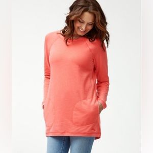 Tommy Bahama Women's XS Sea Glass Knit Crew Ribbed Long Sleeve Shirt Top Tunic